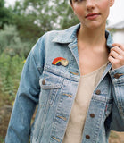 Beaded Brooch Pin | Rainbow