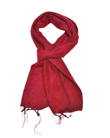 Brushed Woven Scarf | Raspberry