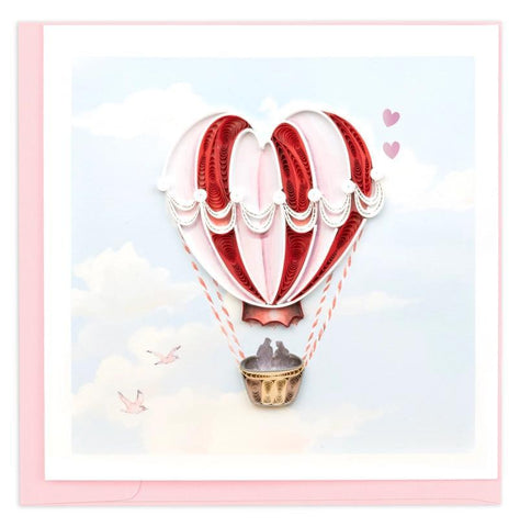 Heart Air Balloon Quilling Card