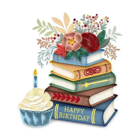 Books & Cupcake Quilling Card