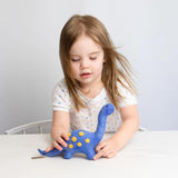 Felted Wool Mini Dinosaur | Blue