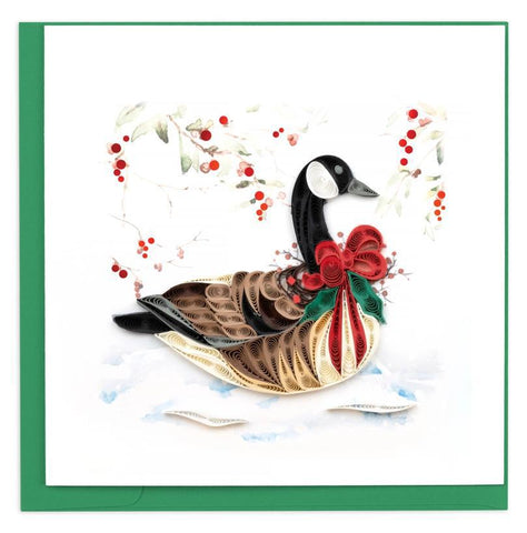 Christmas Goose Quilling Card