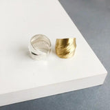 Diagonal Textured Ring | Gold
