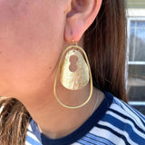 Enfolded Teardrop Earrings | Gold