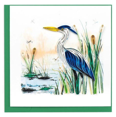 Great Blue Heron Quilling Card