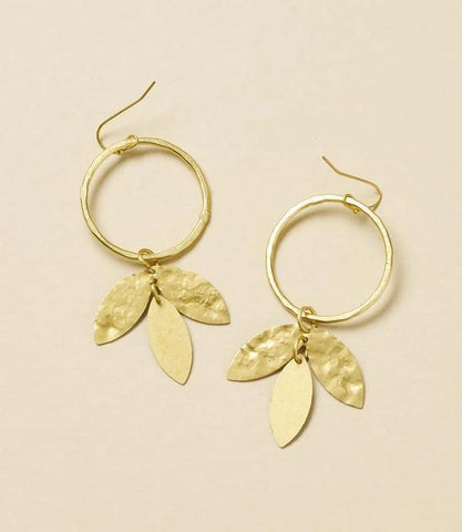 Aamani Vine Hoop Earrings | Gold