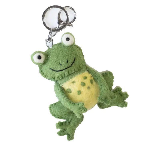 Felted Wool Keychain Charm | Frog