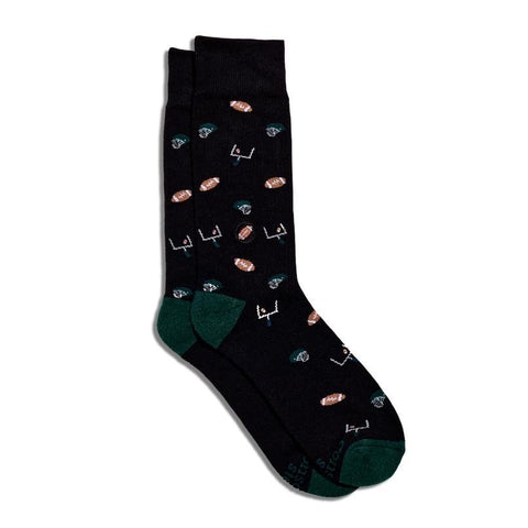 Socks That Support Youth Sports | Black Footballs