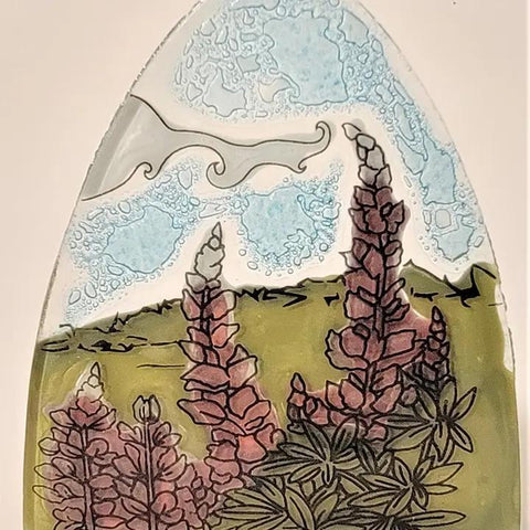 Recycled Glass Night-Light | New Lupine Flowers