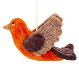 Woolie Bird Ornament | Scarlet Tanager