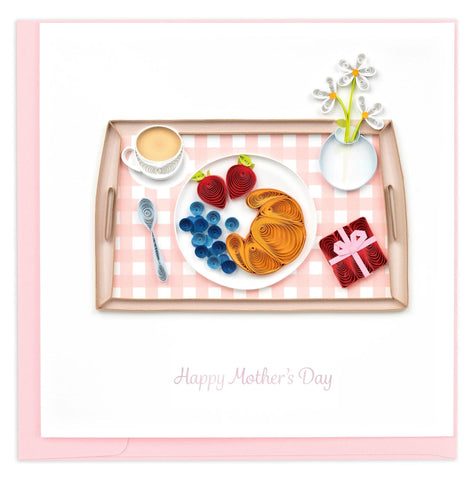 Mother's Day Breakfast in Bed Quilling Card