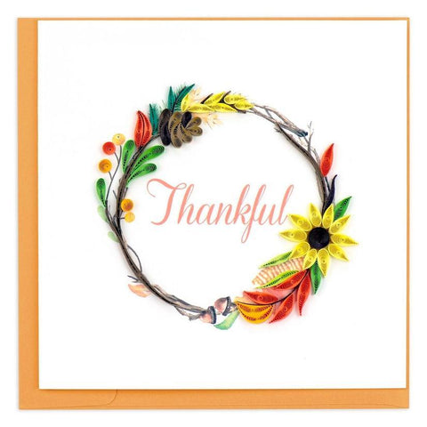 Thankful Wreath Quilling Card
