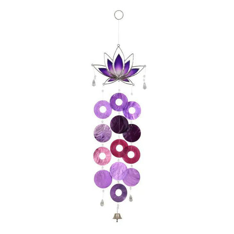 Capiz Chime | Lotus | Purple