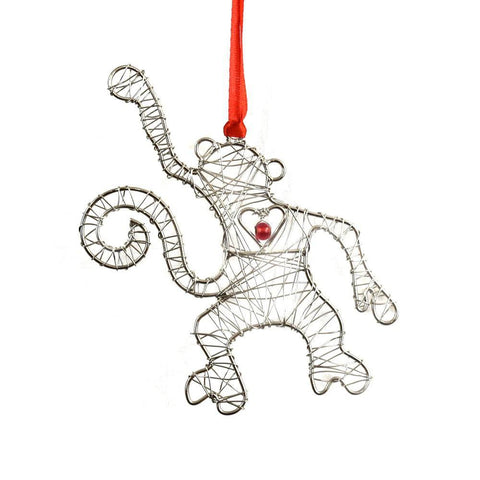 Wire Wrapped Ornament | Monkey