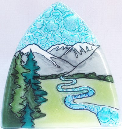 Recycled Glass Night-Light  | Mountain View