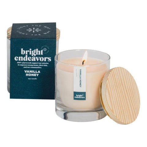 Bright Endeavors Glass Candle | Vanilla Honey