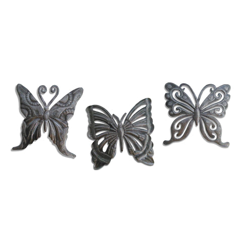 Haitian Metal Art | Large Butterflies | Set of 3