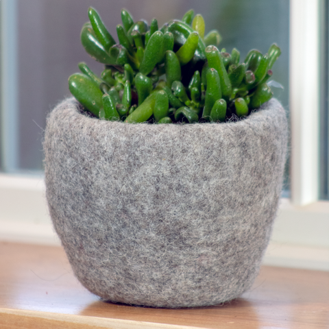 Cozy Felt Planter | Steel