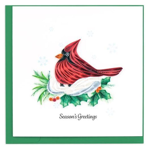 Snowy Cardinal Quilling Card