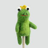 Felted Wool Finger Puppet | Frog Prince