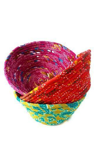 Upcycled Sari Coil Bowl | Large