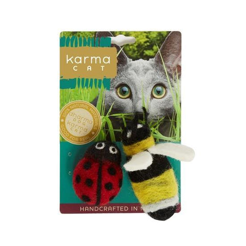 Cat Toy | Ladybug and Bee | Set of 2
