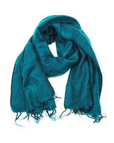 Brushed Woven Shawl | Ocean Green