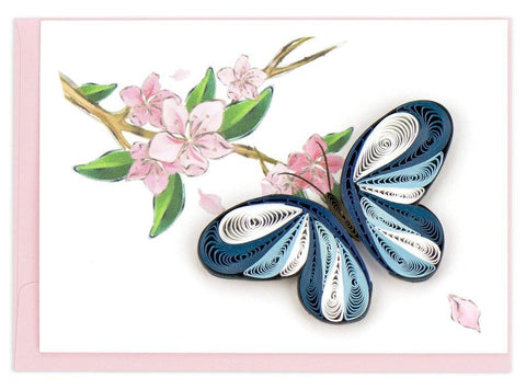 Quilling Card Gift Enclosure | Blue Butterfly