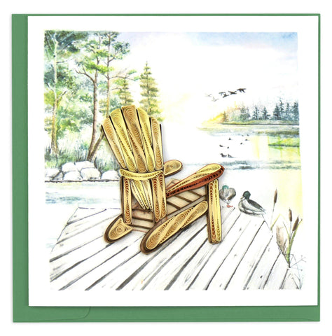 Adirondack Lake Quilling Card