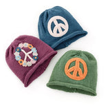 Peace Baby Hat | Blue | 3 Sizes