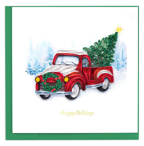 Christmas Truck Quilling Card