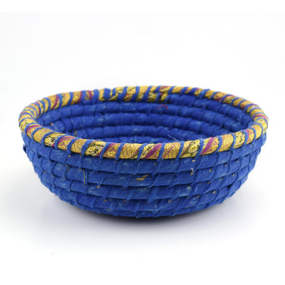 Chindi Basket | Round Indigo