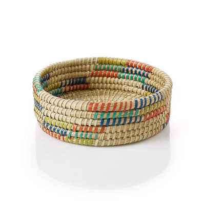 Kaisa Grass Basket | Round Color-Wrapped