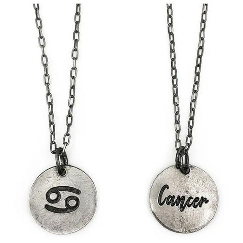 Zodiac Pewter Glyph Necklace | Cancer