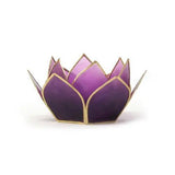 Capiz Mini Tea Light Holder | Gemstone Lotus | Tanzanite