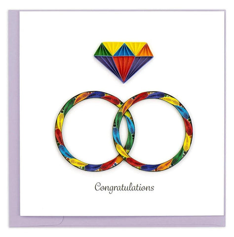 Rainbow Rings Quilling Card