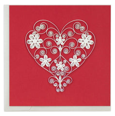 Heart on Red Quilling Card | NIQUEA.D Collection – River Fair Trade