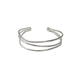 Layered Waves Cuff | Silver