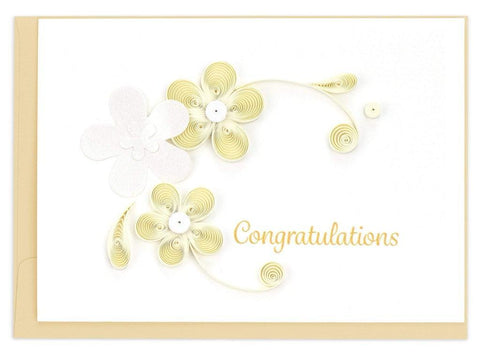 Quilling Card Gift Enclosure | Floral Congrats