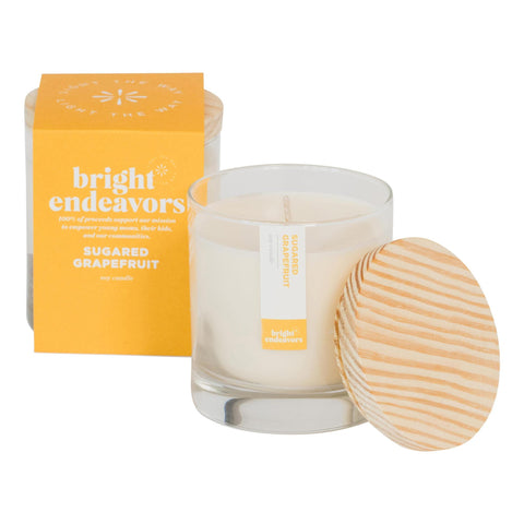 Bright Endeavors Glass Candle | Sugared Grapefruit