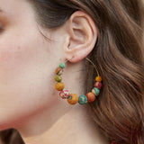 Kantha Graduated Hoop Earrings