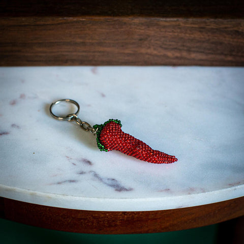 Beaded Keychain | Chili Pepper