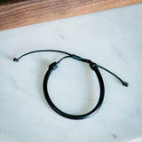Leather Bracelet | Black Adjustable