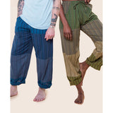 Unisex Patchwork Pants | Blue | 5 sizes