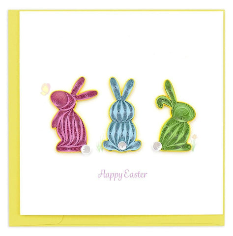 Easter Bunnies Quilling Card