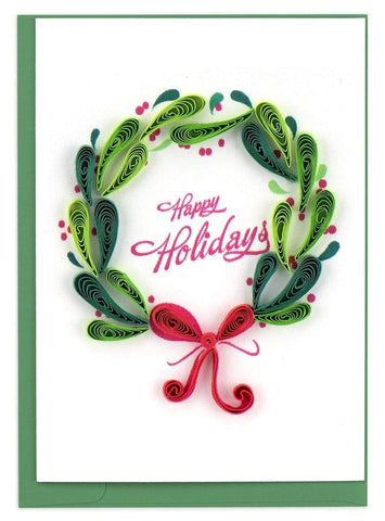 Quilling Card Gift Enclosure | Holiday Wreath