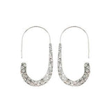 Textured Drop Earrings | Silver