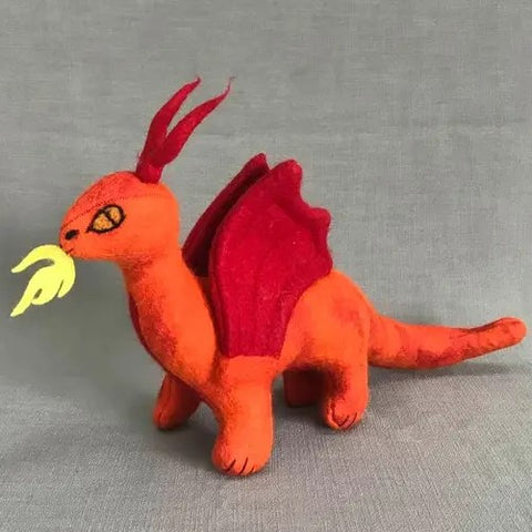 Felted Wool Dragon | Orange