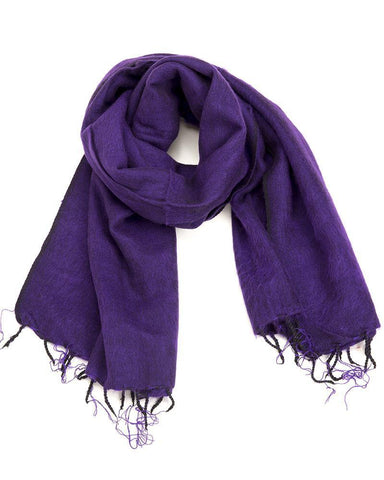 Brushed Woven Shawl | Purple