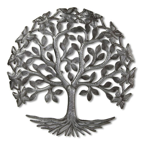 Haitian Metal Art | Circling Butterfly Tree